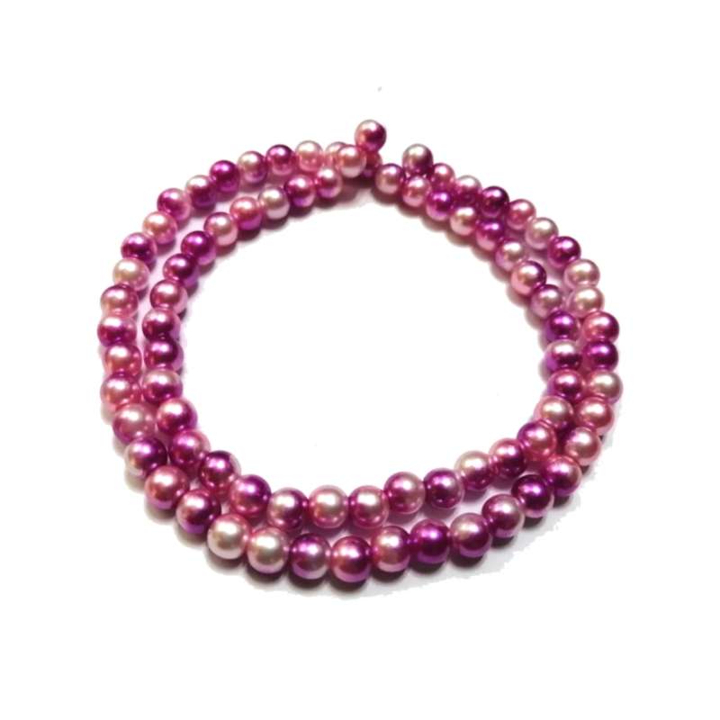 Beads / Acrylic Beads -6mm ball -80pcs- pink blurred / Beads for crafting
