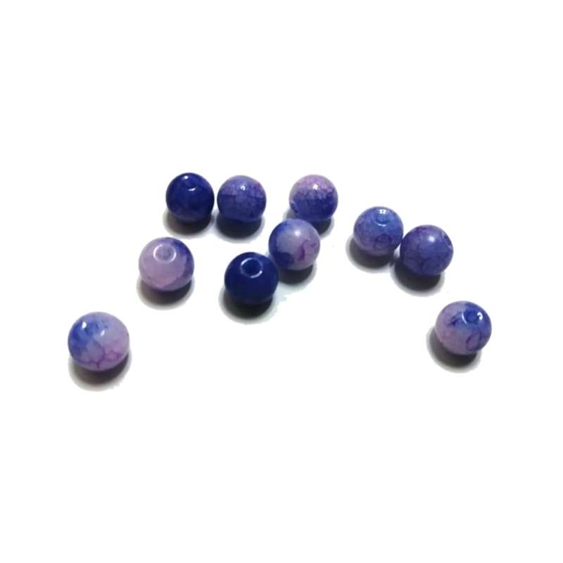 Beads / Glass Beads - 10pcs  -8mm ball - naturally gemstone look / Beads for crafting