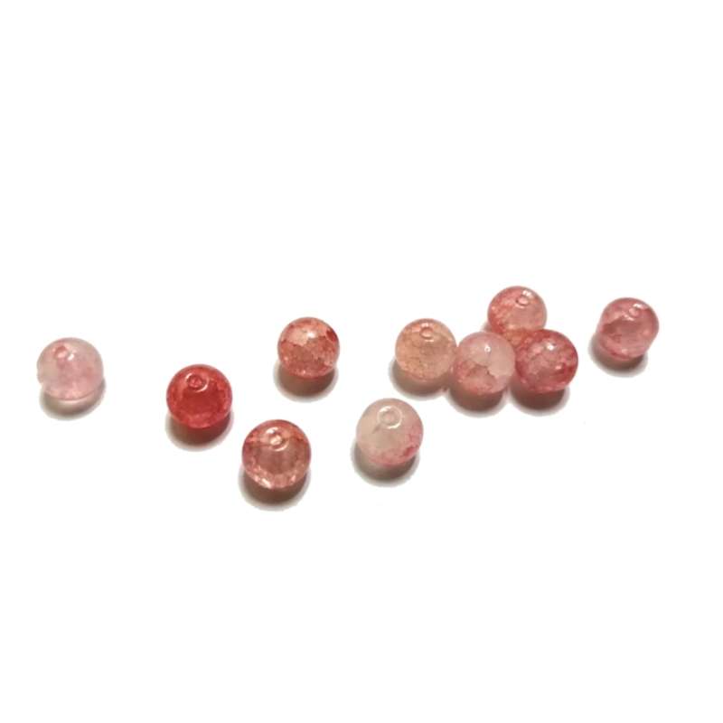 Beads / Glass Beads - 10pcs  -8mm ball - naturally gemstone look / Beads for crafting