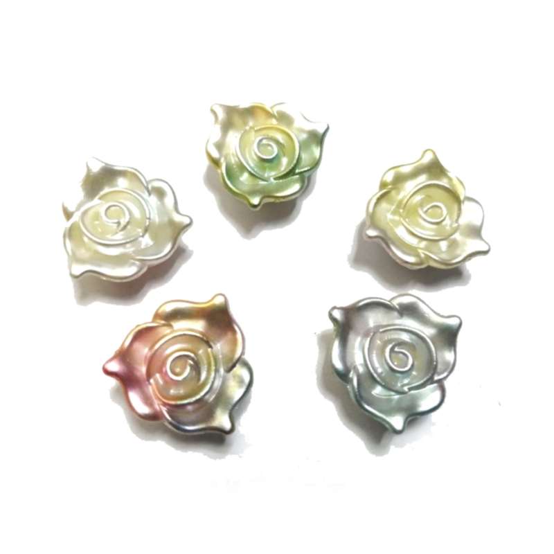 Beads / Acrylic Beads -22mm roses -5pcs- pastel tones  blurred / Beads for crafting