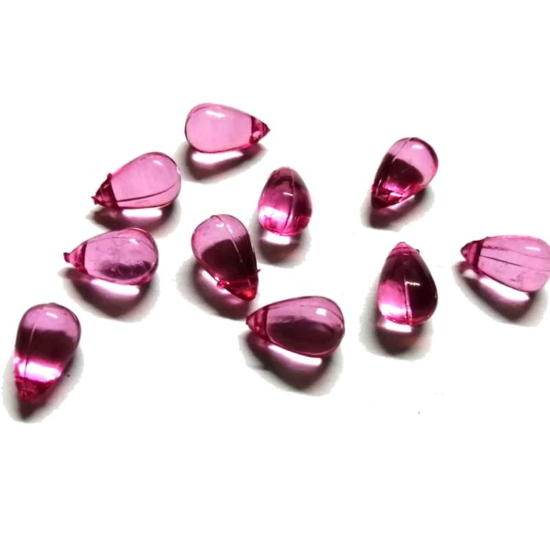 Beads / Acrylic Beads - 12mm -  50pcs -glass optic - pink Drops - for jewellery crafting