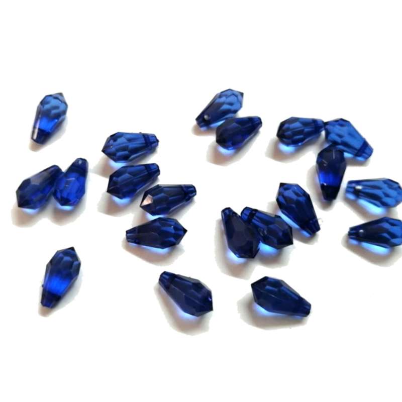 Beads /Saving pack-Acrylic Beads -11mm -100pcs-blue drops- crystal optic/ Beads for crafting