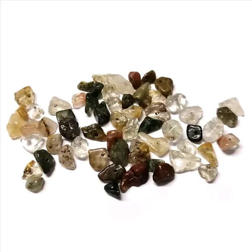 Beads / Gemstone - Rutilated Quartz - Beads - - 5-12mm  +/-60pcs / Beads for crafting