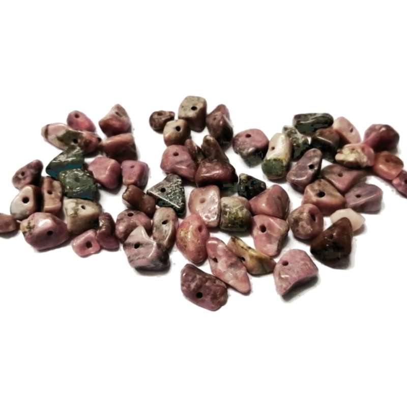 Beads / Gemstone - RHODOCHROSITE - Beads   - 6-10mm +/-57pcs / Beads for crafting