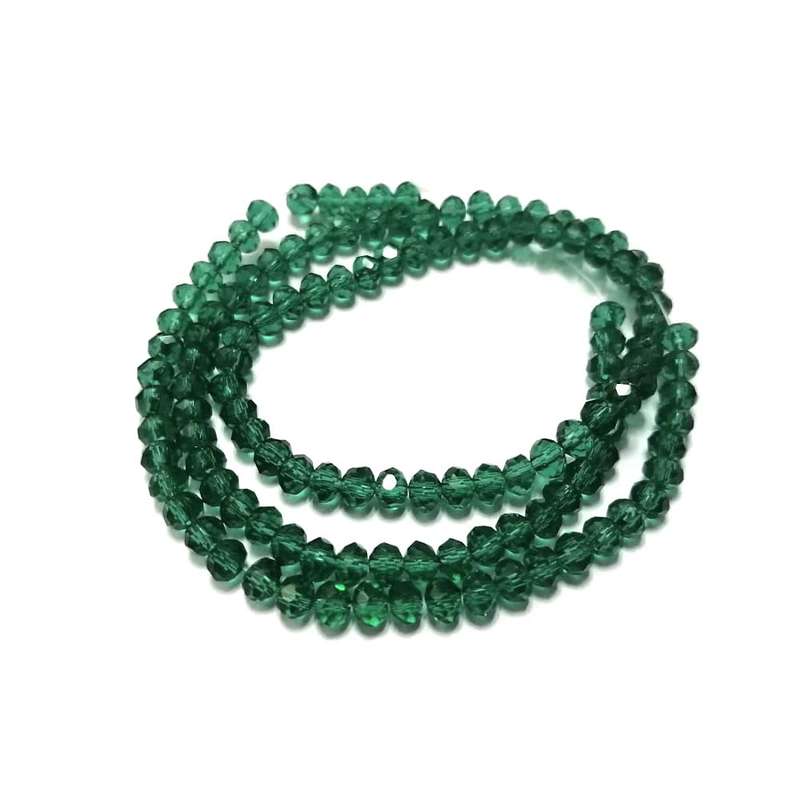 Beads - Crystal Beads - 4mm - clear green  +/- 130pcs String - Beads for crafting