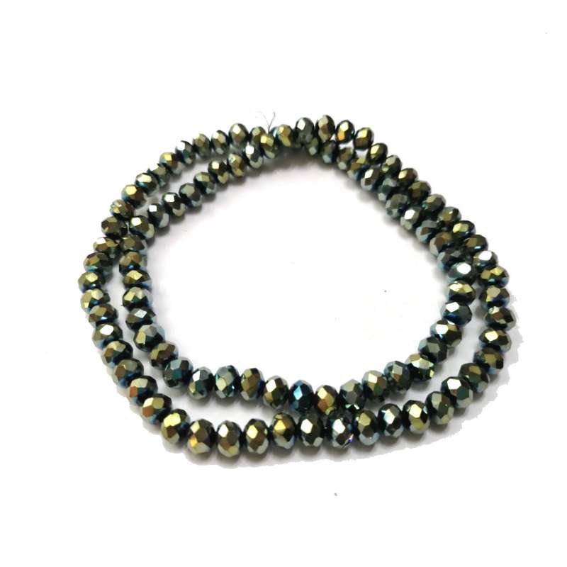 Beads - Crystal Beads - 6mm -rainbow blue green- String+/-95pcs - Beads for crafting