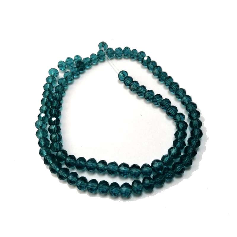 Beads / Crystal Beads -6mm- dark clear aqua blue- String+/-95pcs / Beads for crafting