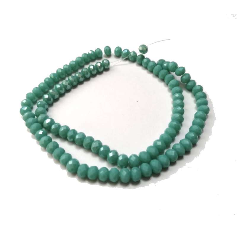 Beads / Crystal Beads -6mm- shiny turquoise blue- String+/-95pcs / Beads for crafting