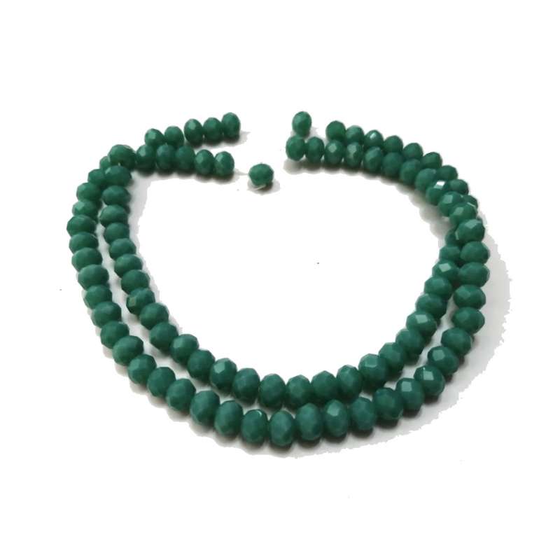 Beads / Crystal Beads -6mm- mat turquoise blue- String+/-95pcs / Beads for crafting