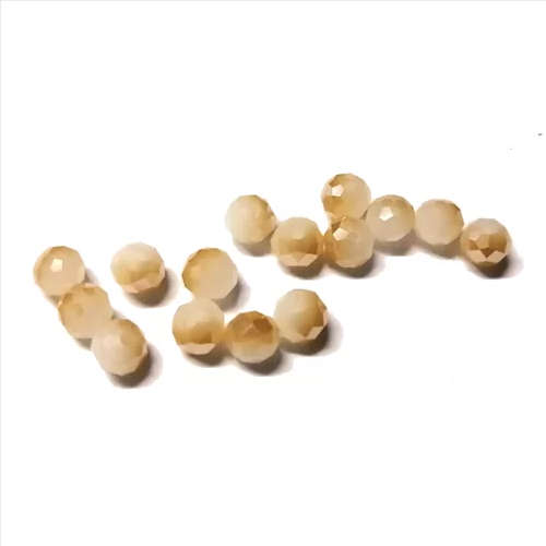 Beads / Crystal Beads - 6mm -beige shadow- 15pcs / beads for crafting