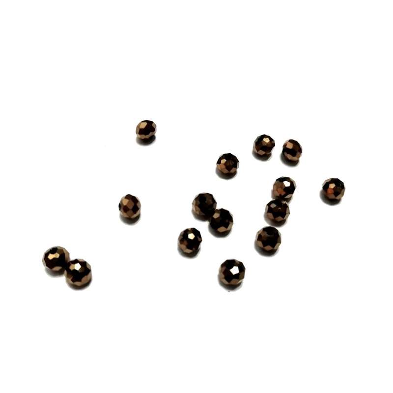 Beads / Crystal Beads - 6mm -antique gold - 15pcs / beads for crafting