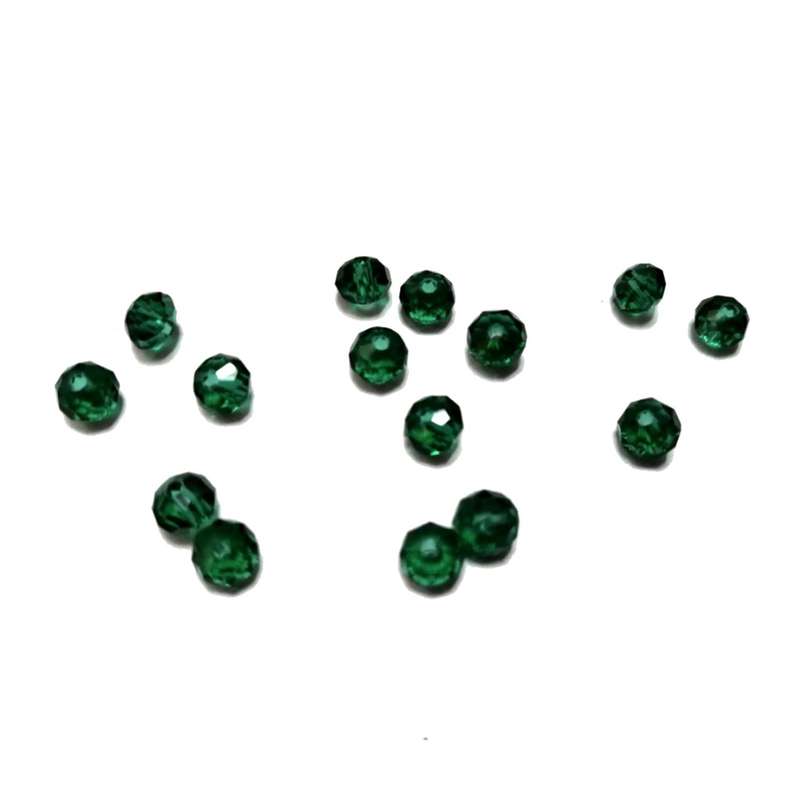 Beads / Crystal Beads - 6mm - clear green  -15pcs / beads for crafting