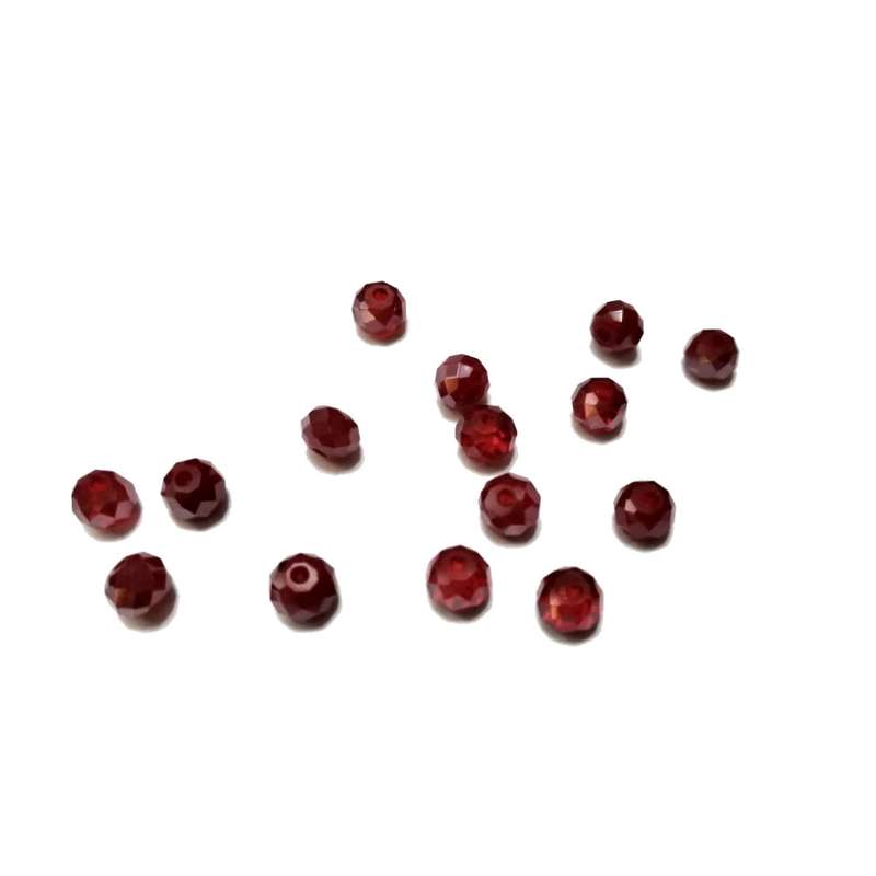 Beads / Crystal Beads - 6mm -shiny red- 15pcs / beads for crafting