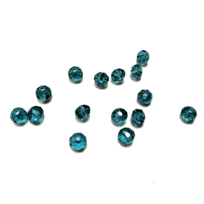 Beads / Crystal Beads -6mm- clear aqua blue- 15pcs / beads for crafting
