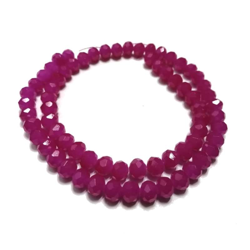 Beads / Crystal Beads - 8mm -mat pink- String +/-68pcs / Beads for crafting