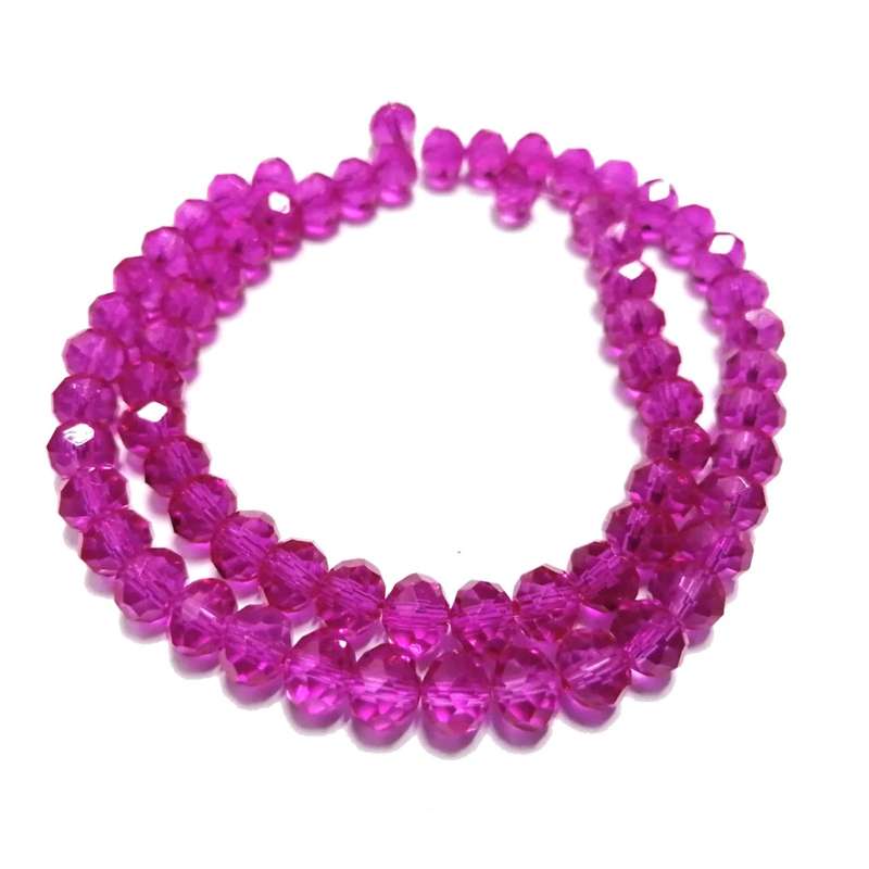 Beads / Crystal Beads - 8mm -clear pink - String +/-68pcs / Beads for crafting