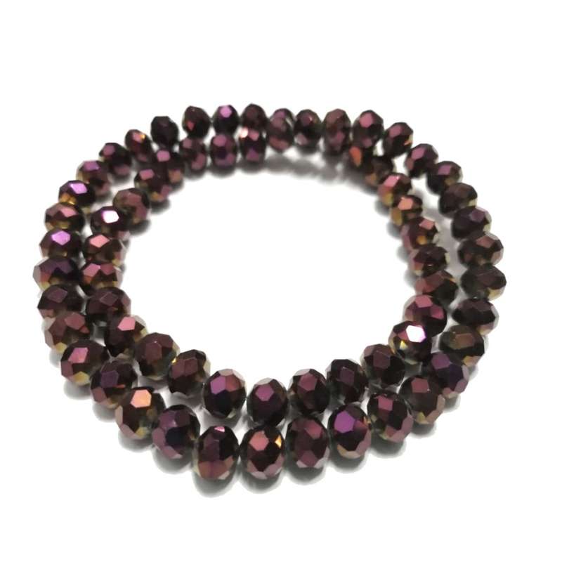 Beads / Crystal Beads - 8mm -rainbow purple - String +/-68pcs / Beads for crafting