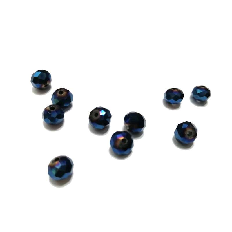 Beads / Crystal Beads - 8mm -metalic royal blue- 10pcs / beads for crafting
