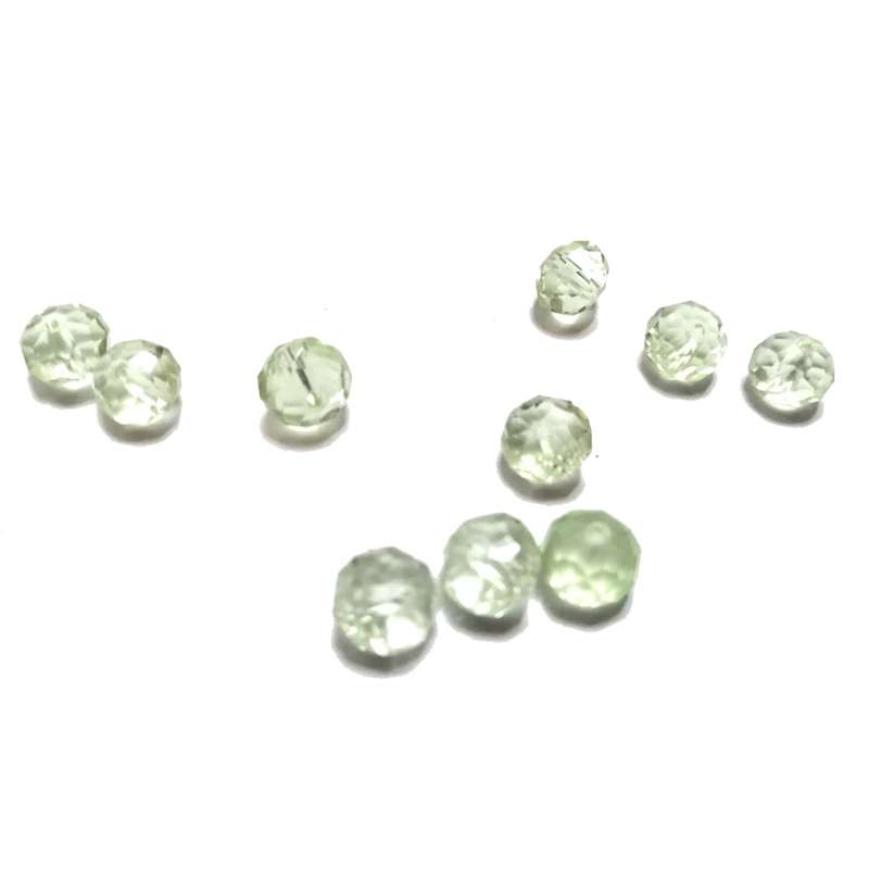 Beads / Crystal Beads - 8mm -clear light green- 10pcs / beads for crafting