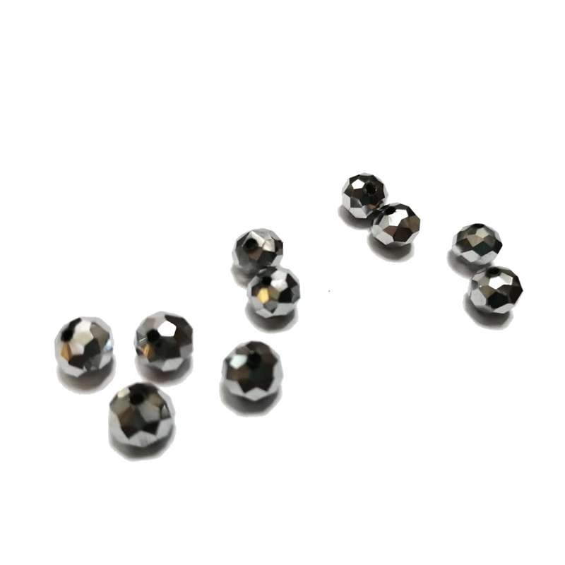 Beads / Crystal Beads - 8mm -silver - 10pcs / beads for crafting