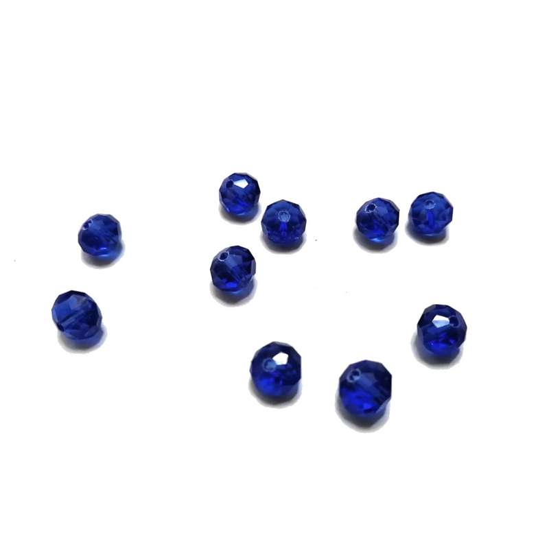 Beads / Crystal Beads - 8mm -clear king blue- 10pcs / beads for crafting