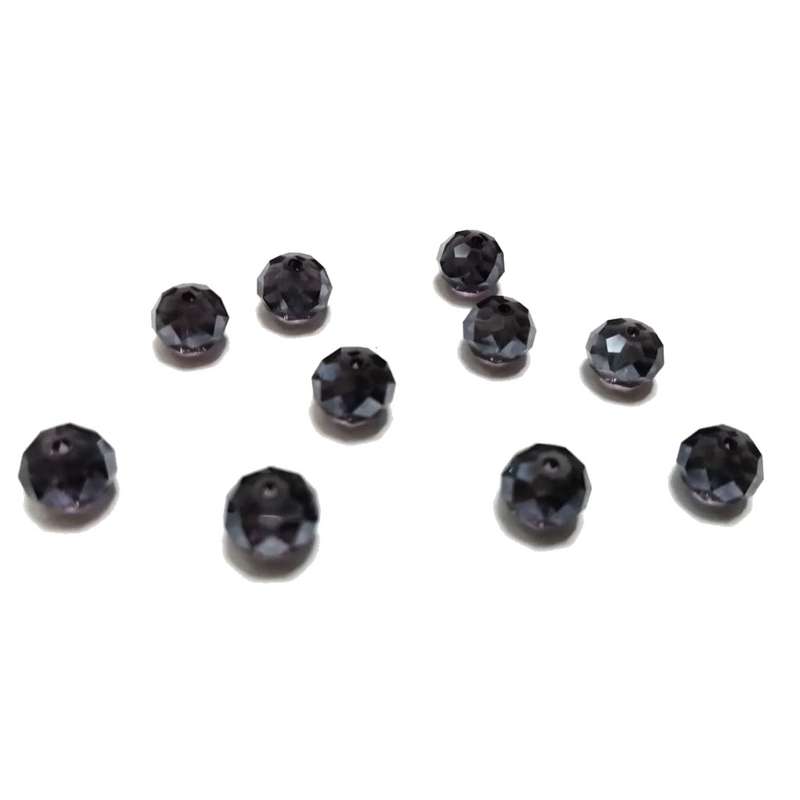 Beads / Crystal Beads - 8mm -shiny blue grey purple - 10pcs / beads for crafting