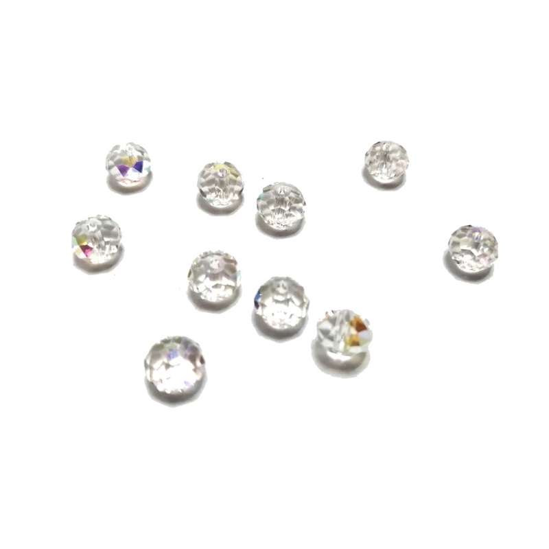 Beads / Crystal Beads - 8mm - mega bling  color less- 10pcs / Beads for crafting