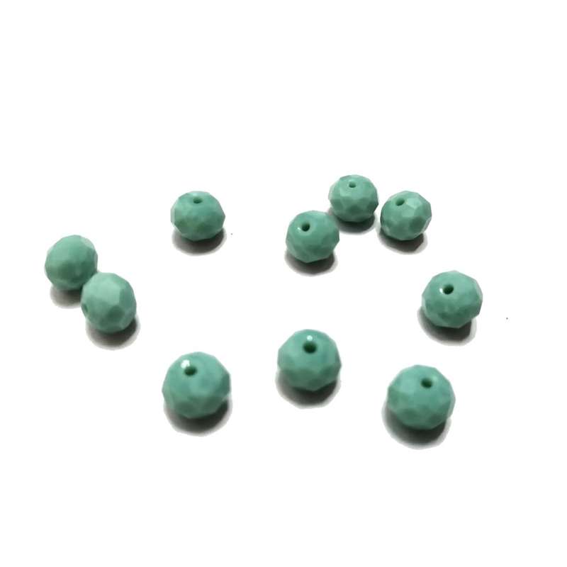 Beads / Crystal Beads - 8mm -mat light blue- 10pcs / Beads for crafting