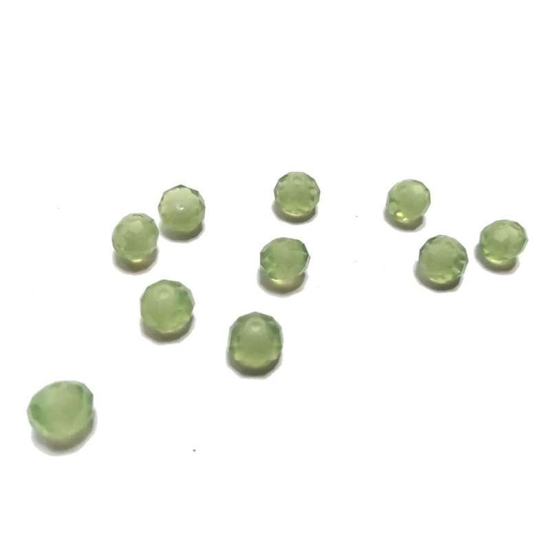 Beads / Crystal Beads - 8mm -milky light green- 10pcs / Beads for crafting