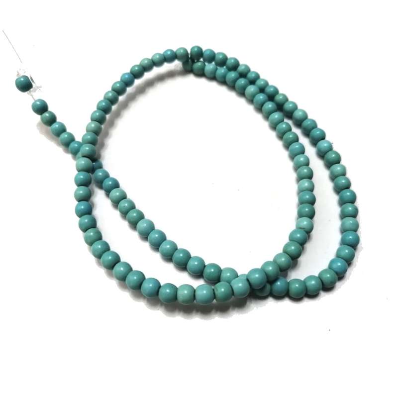 Beads / Howlite  Stone Beads - 4mm ball - Turquoise - +/-100pcs Strand / Beads for crafting