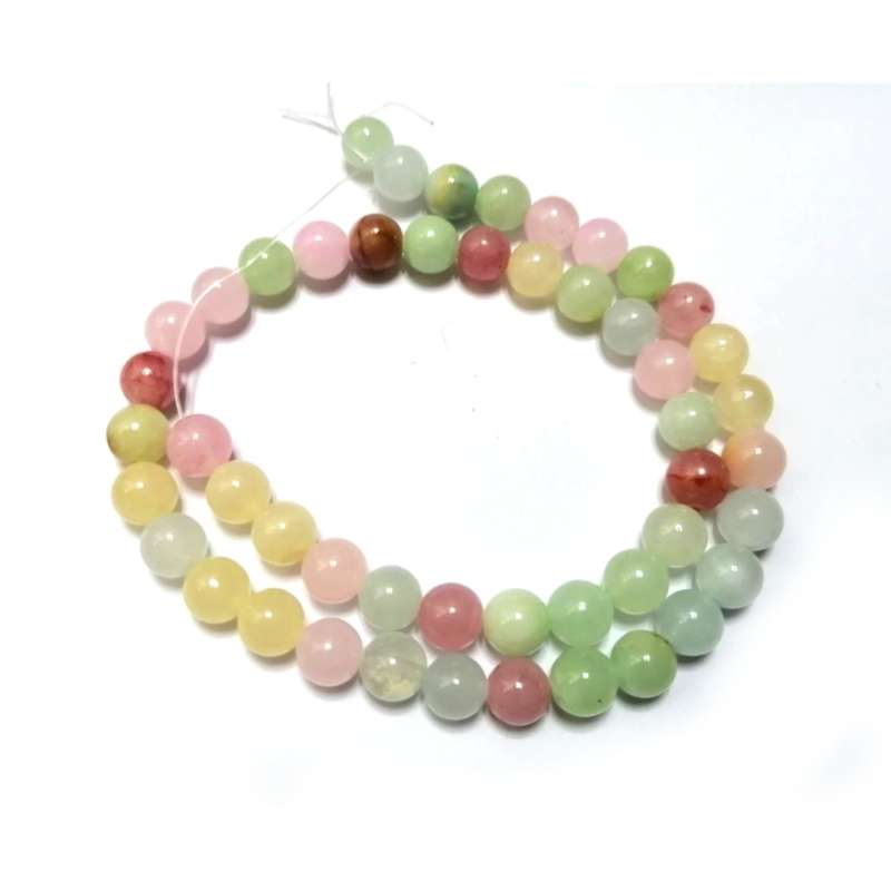 Beads / Mixed Gemstone Beads - +/-50pcs  - 8mm ball  - 40cm String / Beads for crafting