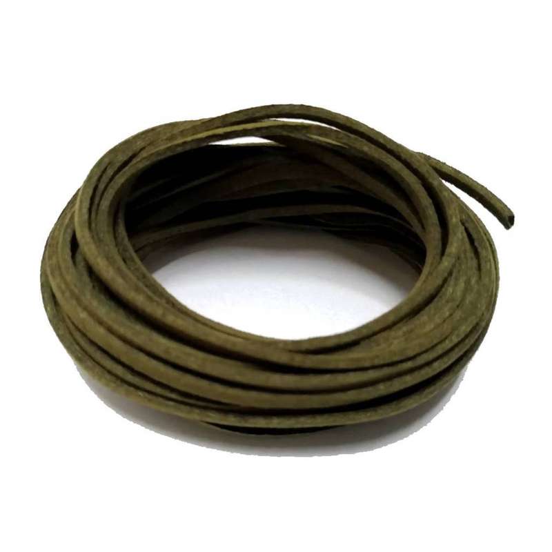 CORDS / Suede Cord Microfiber Faux Leather 3mm flat -kaki - 5m PACK / CORDS for crafting