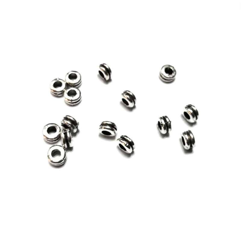 Beads / Metal Beads - 10pcs   - 6x3mm - Hole +/- 3mm / Beads for crafting
