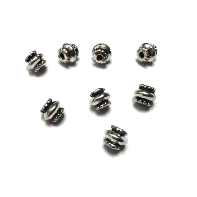 Beads / Massive Metal Beads - 60pcs   - 7x6mm - Hole +/- 2mm / Beads for crafting