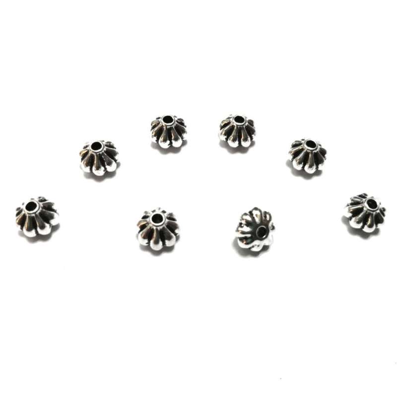 Beads / Metal Beads - 50pcs   - 8x6mm - Hole +/- 1.8mm / Beads for crafting