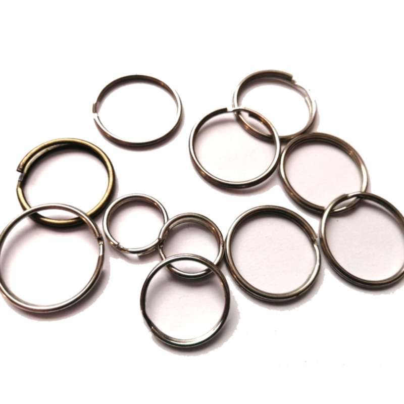 FINDINGS / Key Rings - split round 11pcs  - 16-25mm - mixed colors / FINDINGS for crafting
