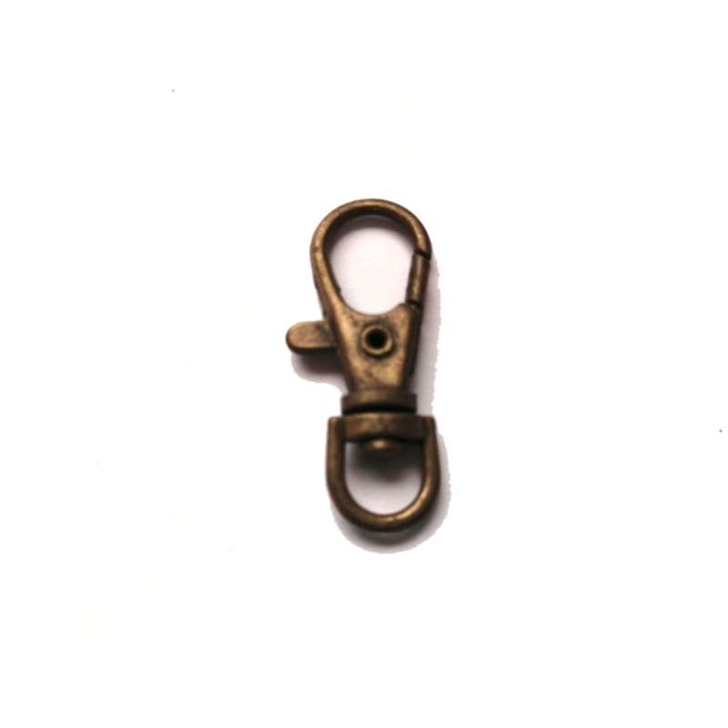 FINDINGS / Carabiner - 1pc  - 35x13mm - bronze / FINDINGS for crafting
