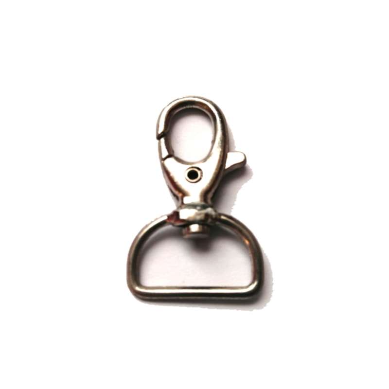 FINDINGS / Carabiner -1pc -total length 41mm -Ribbon size 20mm-silver color / FINDINGS for crafting