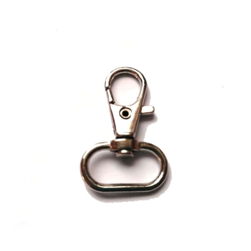 FINDINGS / Carabiner -1pc -total length 39mm -Ribbon size 16to20mm-silver  / FINDINGS for crafting