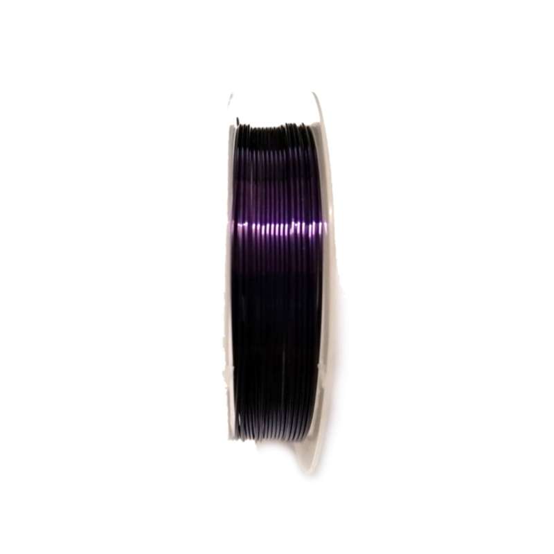 Wire / Copper Wire 0.6mm - PURPLE - +/-4m Roll / Wire for crafting