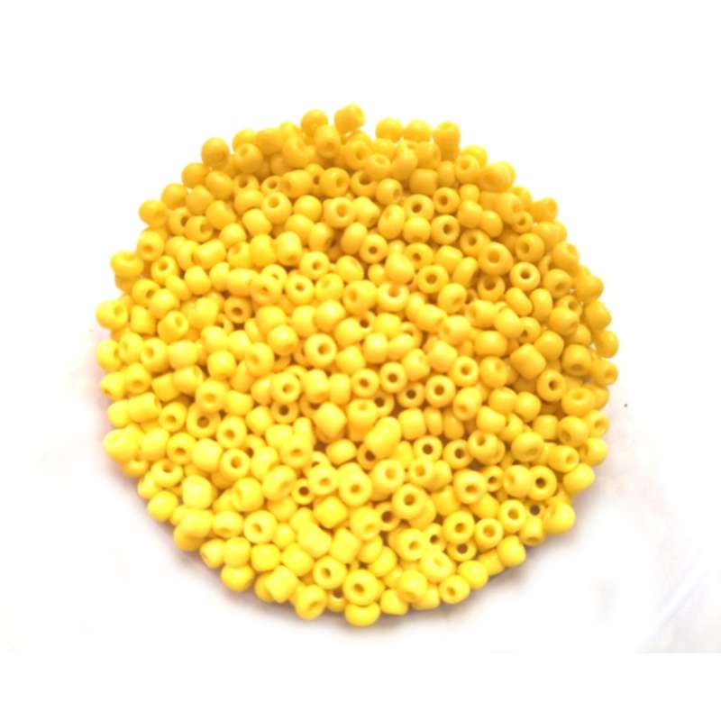 Beads / Glass  Seed Beads - 450pcs  -3mm Size 8- Yellow / Beads for crafting