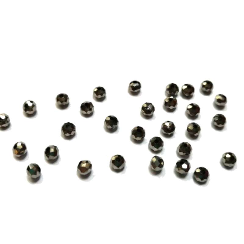 Beads - Crystal Beads- 4mm - silver grey - 30pcs- Beads for crafting