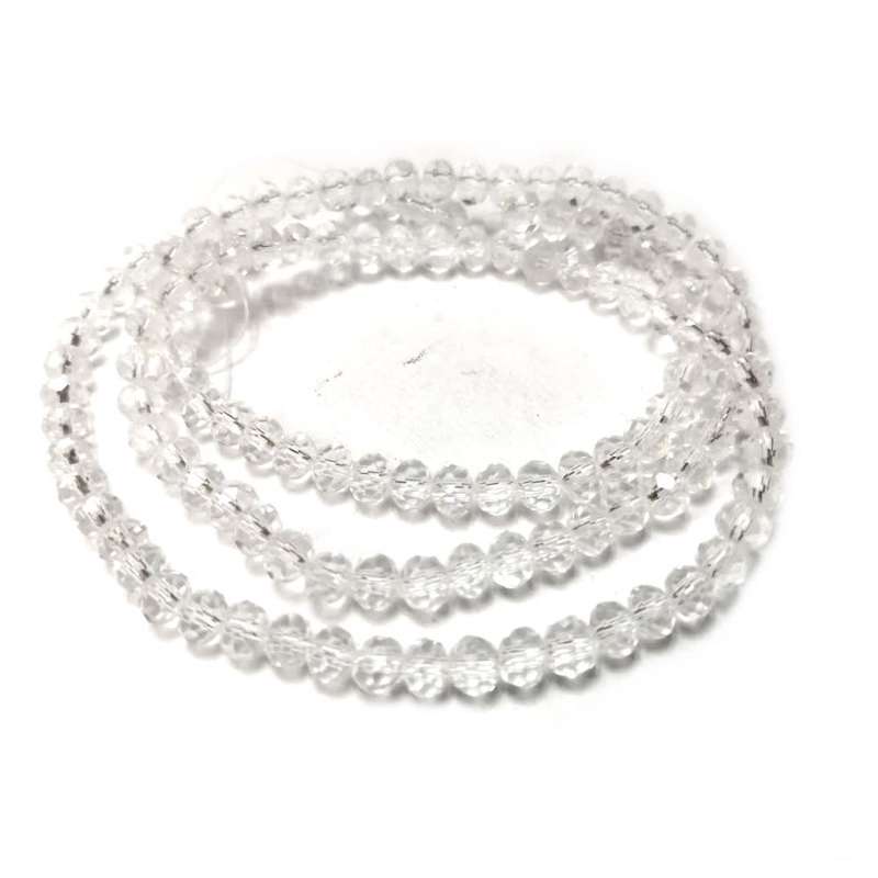 Beads - Crystal Beads - 4mm - color less  +/- 130pcs String- Beads for crafting