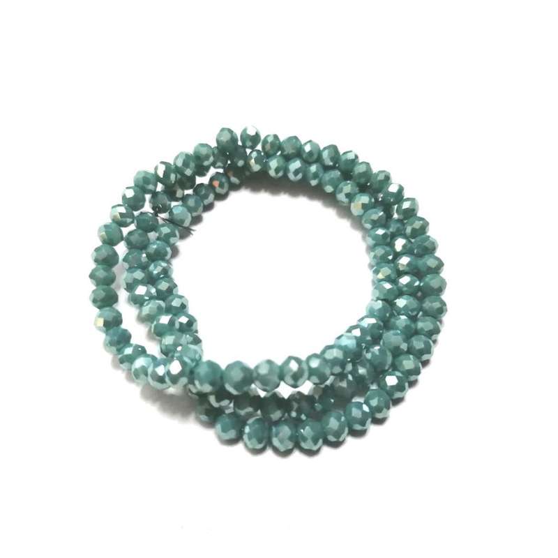 Beads - Crystal Beads - 4mm - shiny turquoise blue  +/- 130pcs String - Beads for crafting