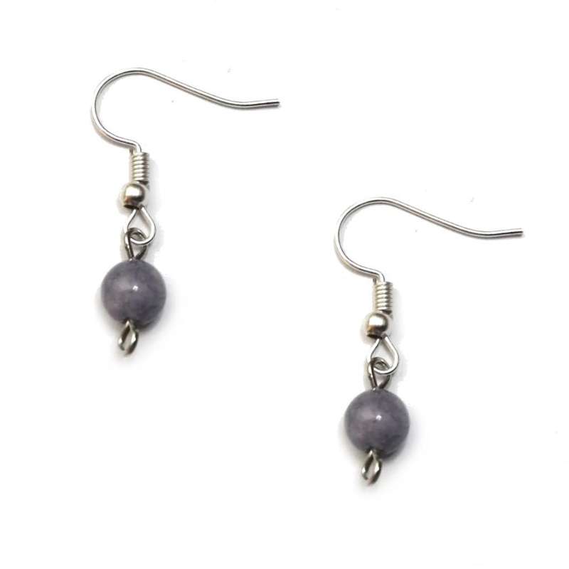 Findings - Earring Hooks -1pair -Amethyst beads- Findings for crafting