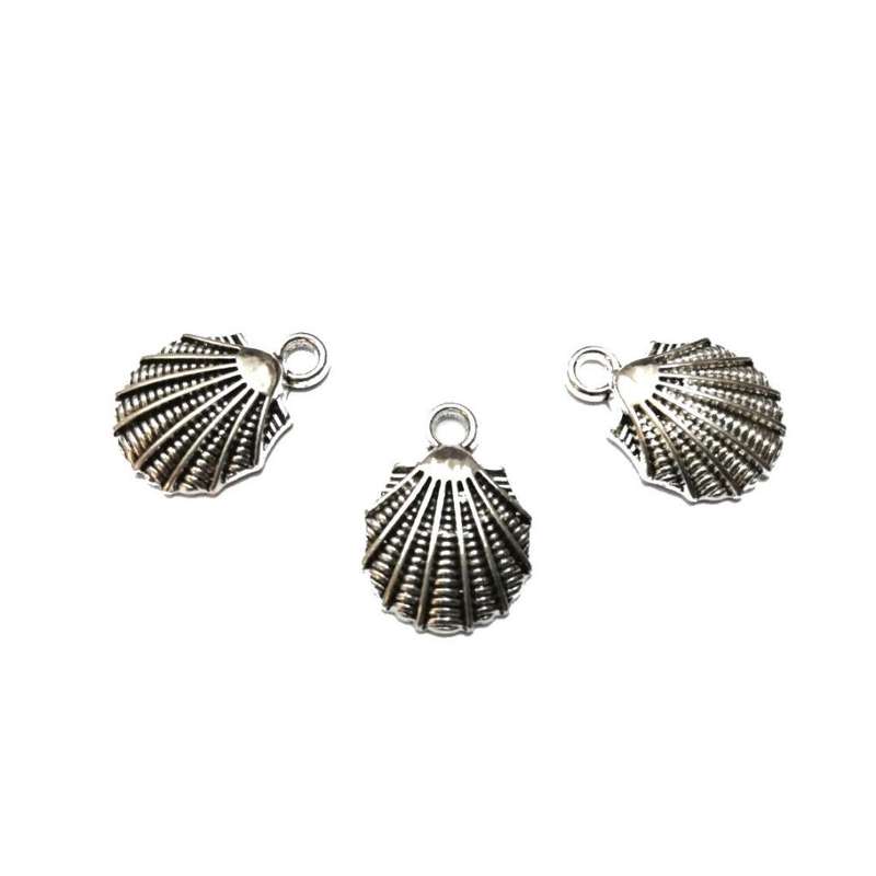 Pendants / Metal Pendant - 20pcs - 18x13mm Shell -Half body- for jewellery crafting