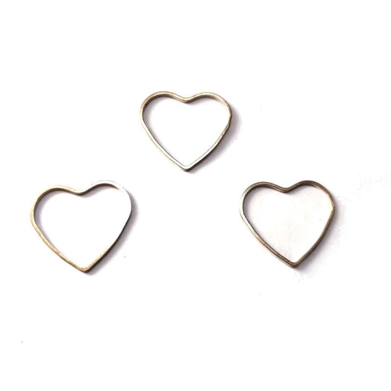 Findings - Shapes for resin /macrame /clay work 10pcs -21x19mm gold color- Findings for crafting