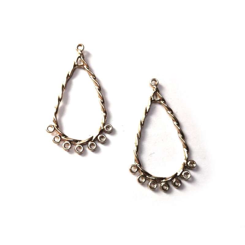 Pendants / Chandelier Pendants - Connectors - 10pcs - 42x24mm gold color / Pendants for crafting