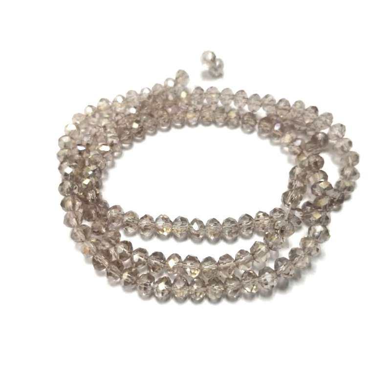 Beads / Crystal Beads - 4mm - purple shiny beige  +/- 130pcs String / Beads for crafting