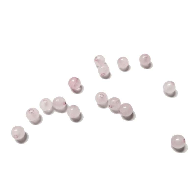 Beads / Gemstone - Rose Quartz - Beads - 15pcs   - 4mm -Hole +/- 1.0mm / Beads for crafting